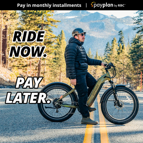 Ride Now, Pay Later financing option for Gotrax Tundra all-terrain electric bike