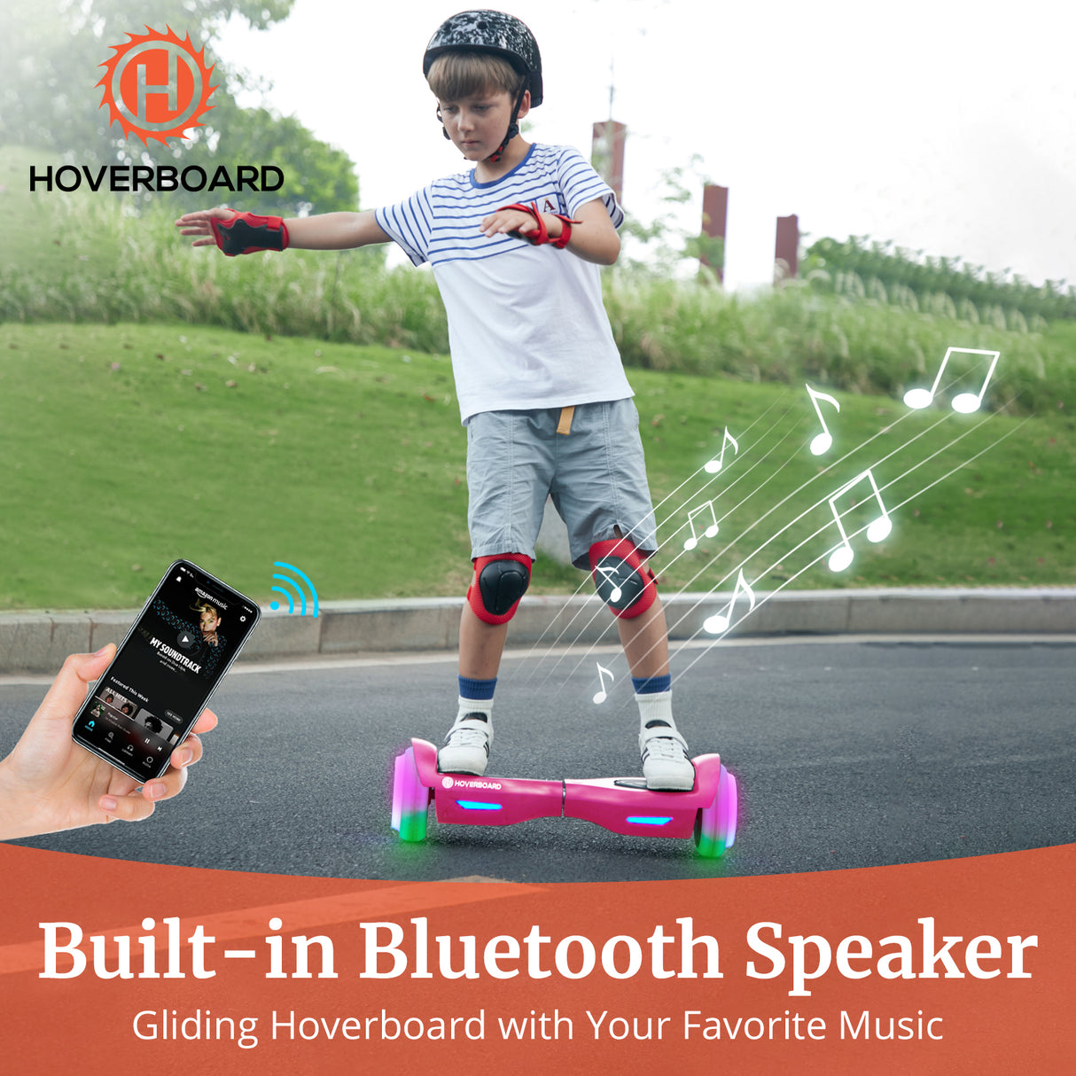 Trinity Kids Self Balancing Hoverboard with Speakers and Full Illuminated Wheels  6.3"-Max 8KM Range & 10KPH Max Speed
