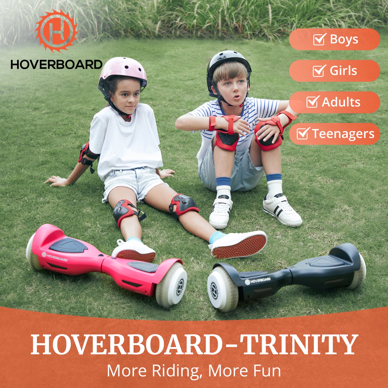 Trinity Kids Self Balancing Hoverboard with Speakers and Full Illuminated Wheels  6.3"-Max 8KM Range & 10KPH Max Speed