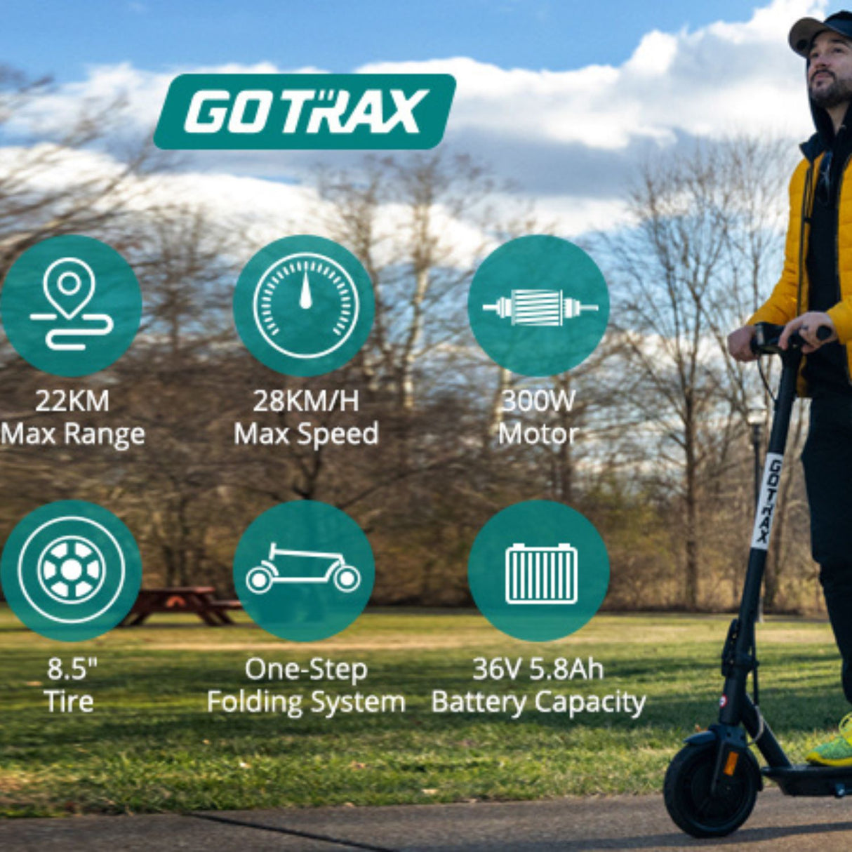 Fusion Electric Scooter 11"28KPH | 22KM Range(🔥 Spring Sale )