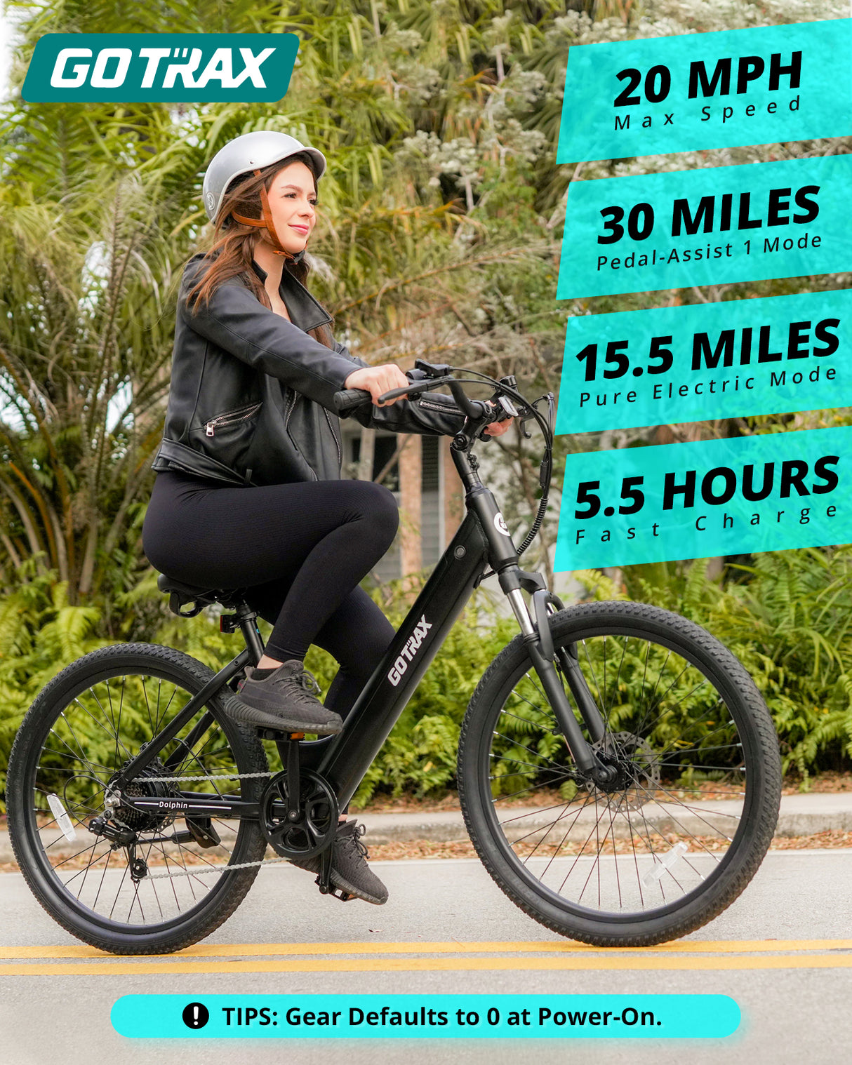 Vélo électrique Dolphin Commuter 26" 32 km/h | Autonomie de 48 km