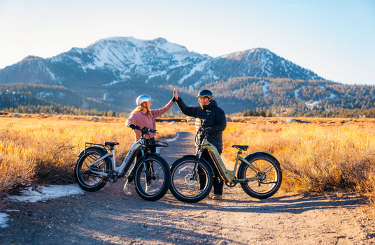 Winter biking through snowy landscapes blending exercise with exploration