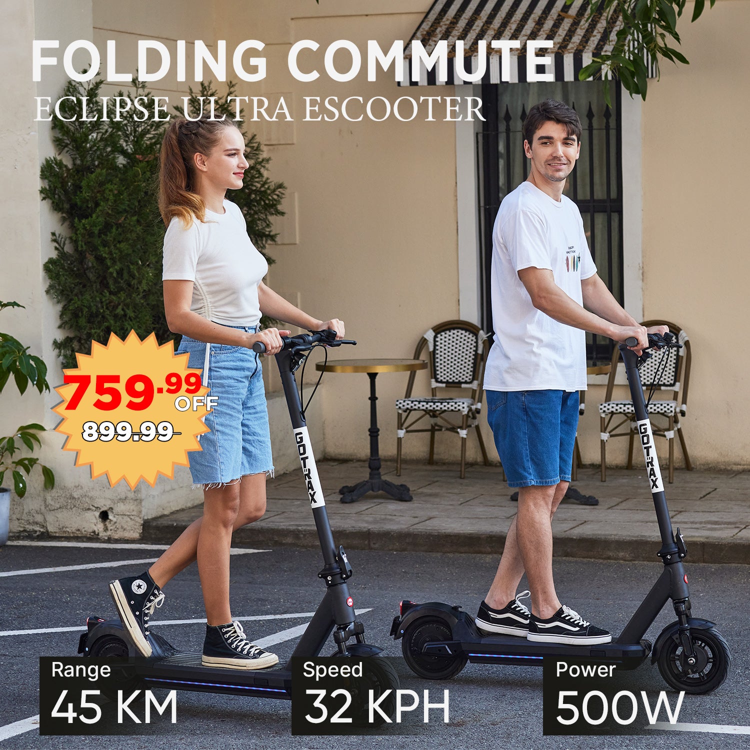 Eclipse Ultra eScooter 10"32KPH | 45KM Range(🔥 Spring Sale)