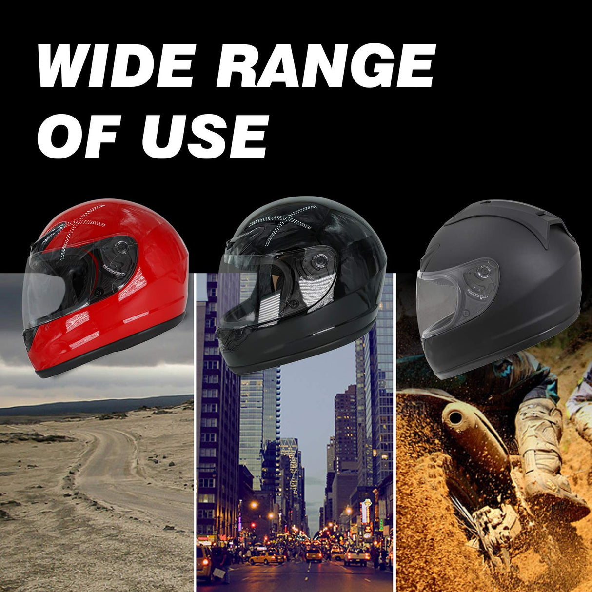 Casque de moto intégral GOTRAX (moyen)