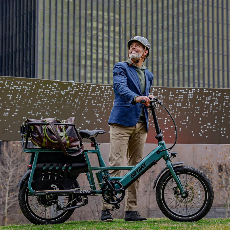 Porter Electric Cargo Bike with Free Accessories(Rear&Front Rack, Child Seat)