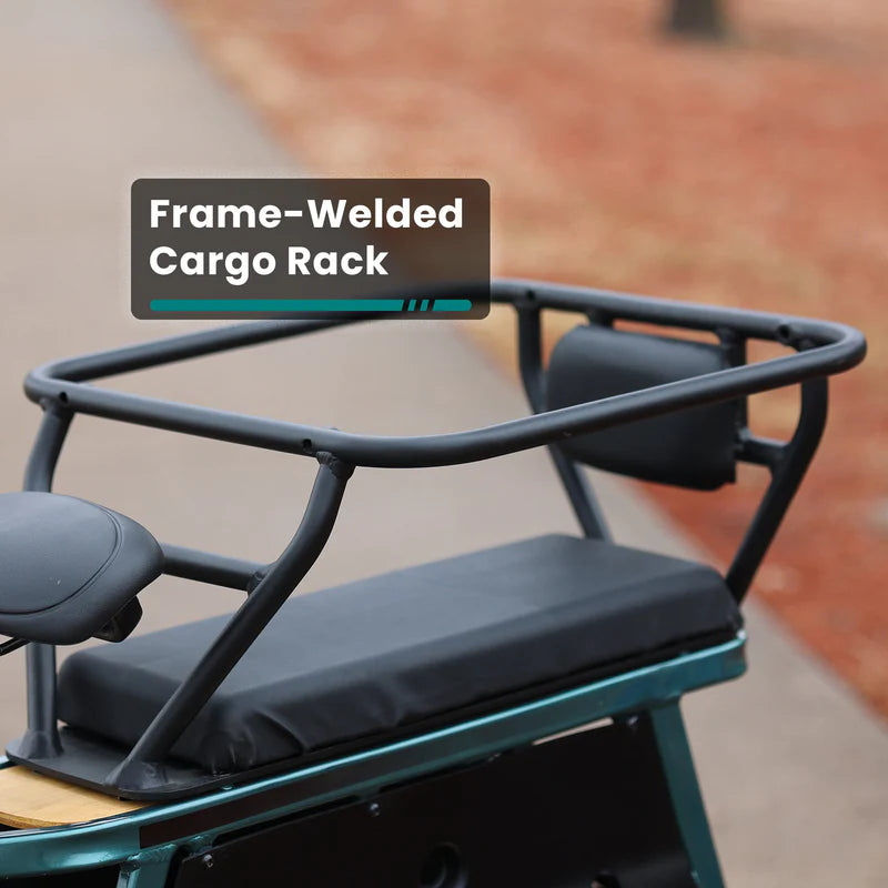 Porter Electric Cargo Bike with Free Accessories(Rear&Front Rack, Child Seat)