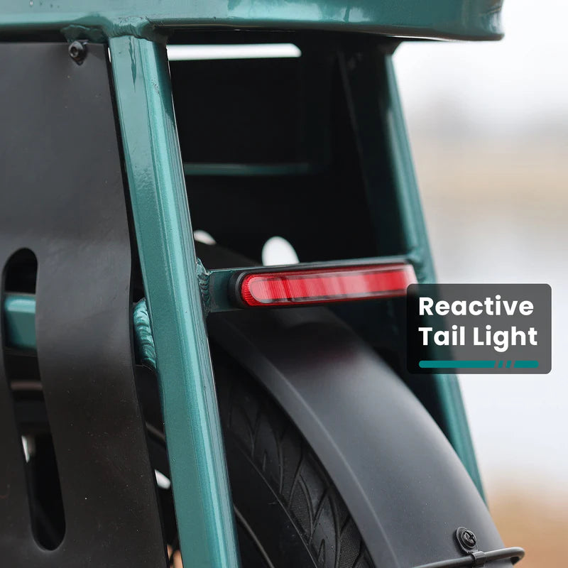 Porter Electric Cargo Bike with Free Accessories(Rear&Front Rack, Child Seat)