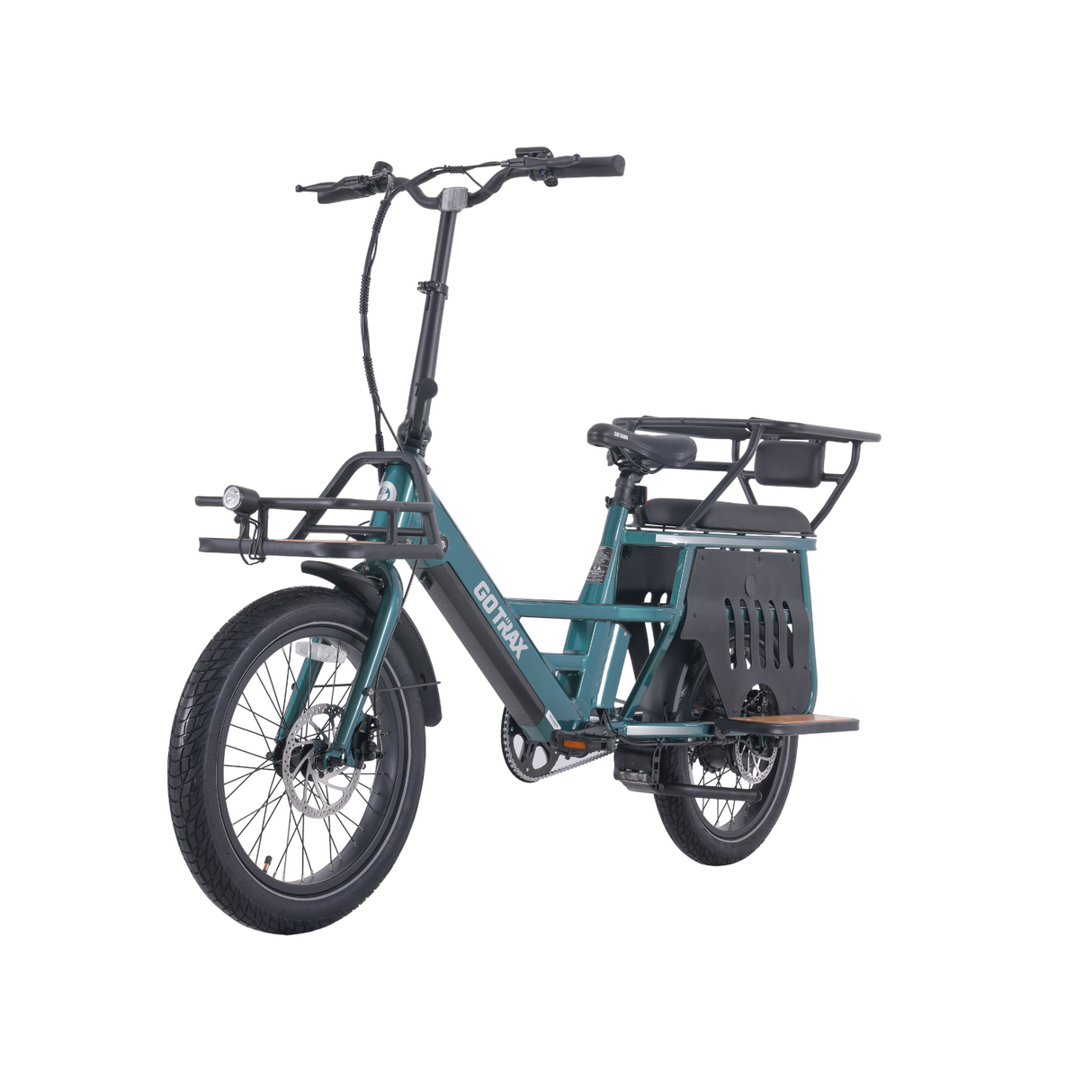 Porter Electric Cargo Bike with Free Accessories(Rear&Front Rack, Child Seat)