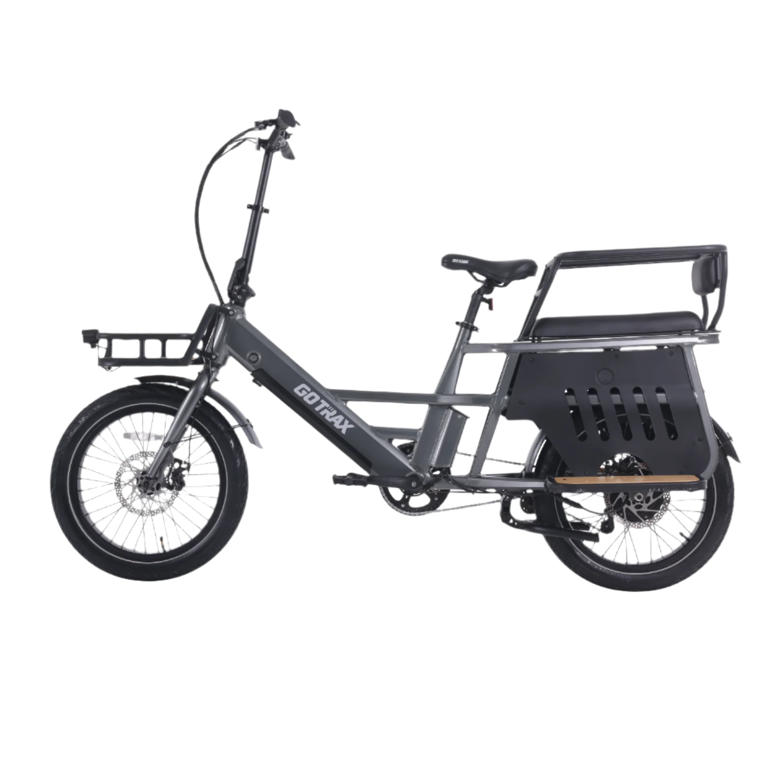 Porter Electric Cargo Bike with Free Accessories(Rear&Front Rack, Child Seat)