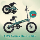 F1V2 Folding Electric Bike 20*2.6" 32KPH | 64KM Range(🔥 Spring Sale)