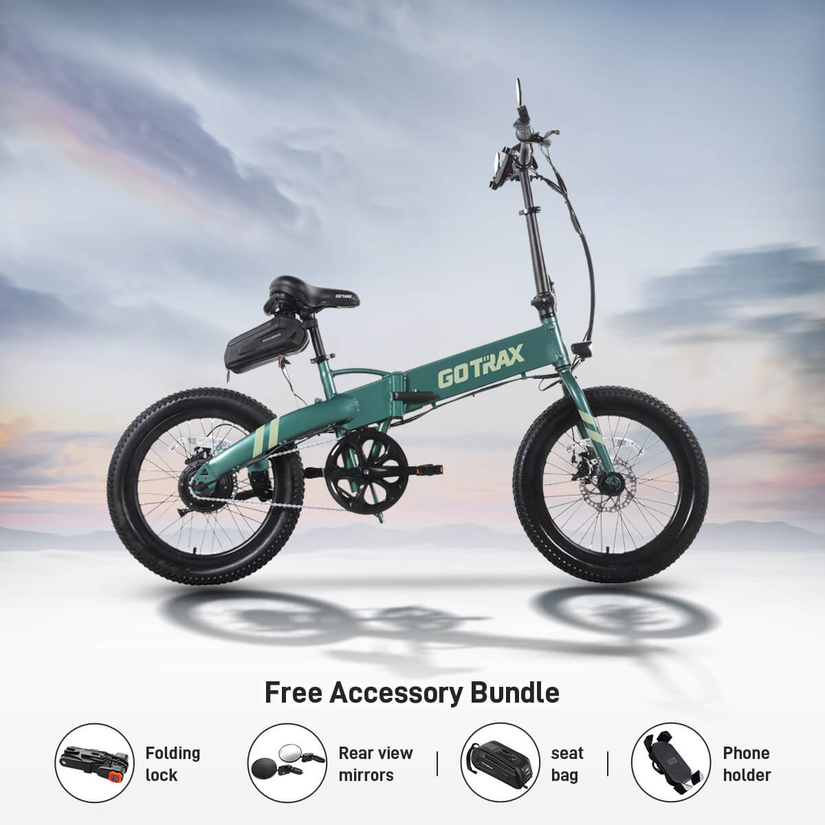 F1V2 Folding Electric Bike 20*2.6" 32KPH | 64KM Range (🔥Ultimate Sale)