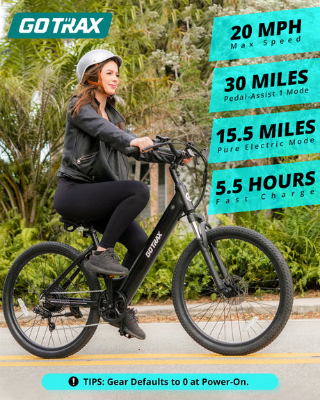 Vélo électrique Dolphin Commuter 26" 32 km/h | Autonomie de 48 km