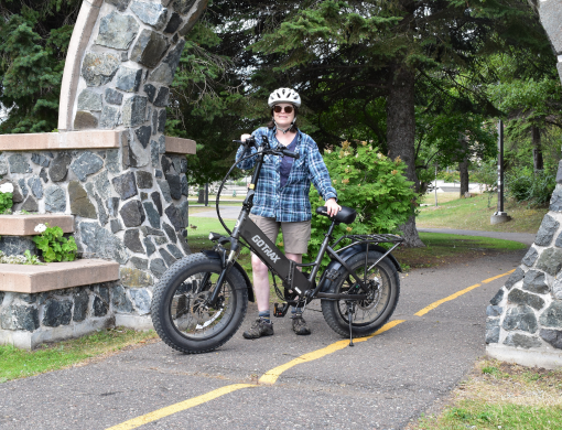 Exploring landmarks on an electric bike