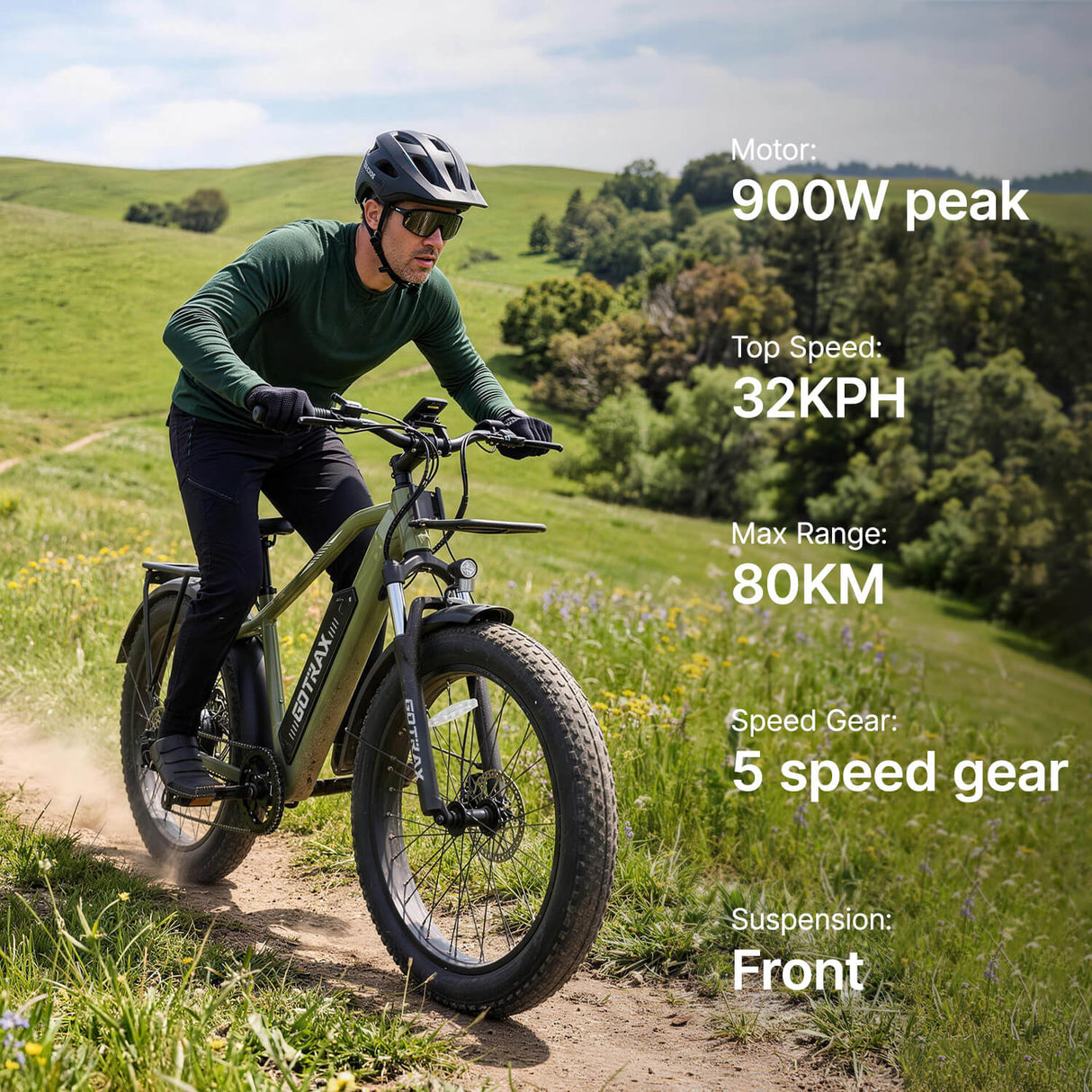 Gotrax EBE5 26" Fat Tire Electric Bike | All-Terrain Explorer 80KM Max Range (🔥Summer Sale)