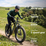 Gotrax EBE5 26" Fat Tire Electric Bike | All-Terrain Explorer 80KM Max Range (🔥Summer Sale)