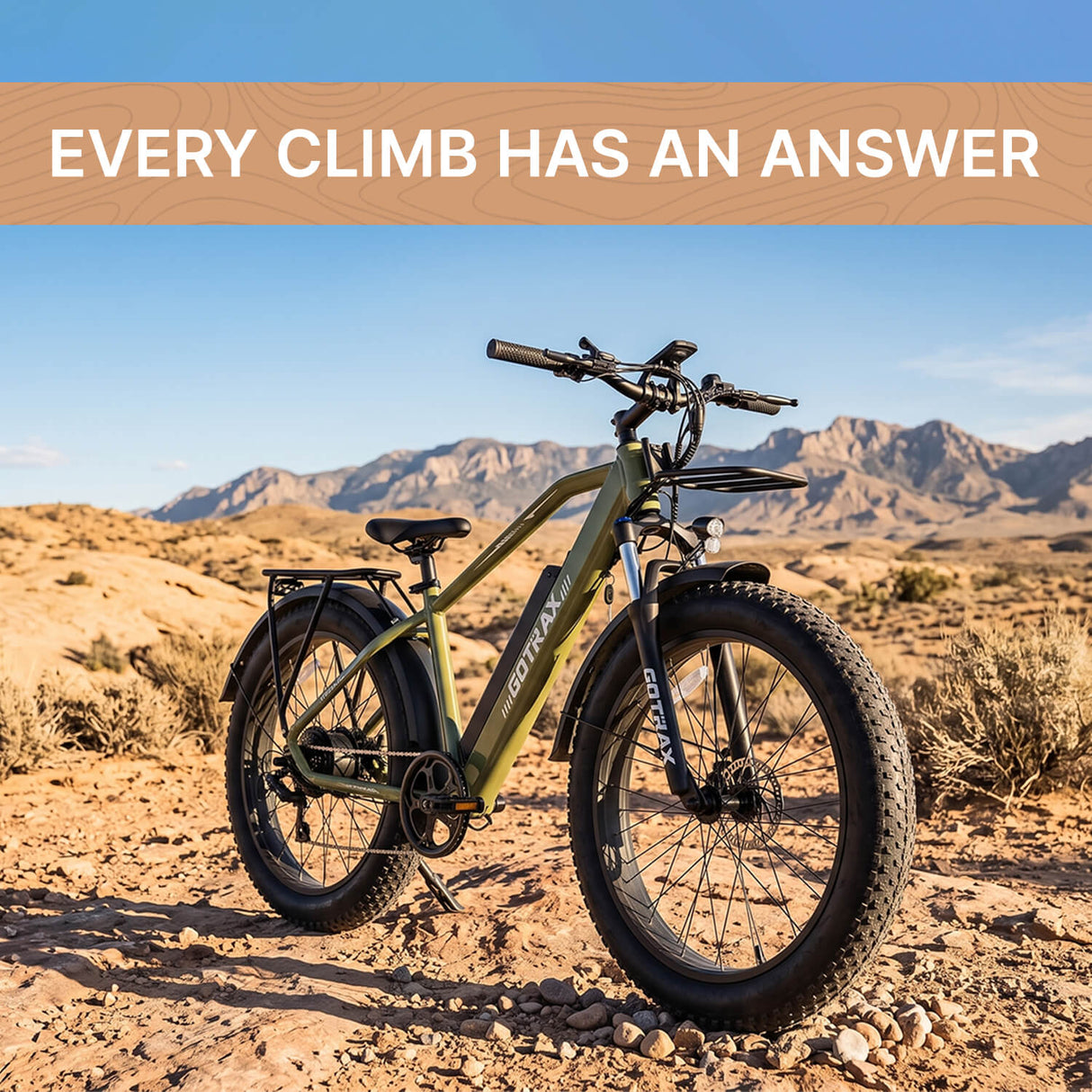 Gotrax EBE5 26" Fat Tire Electric Bike | All-Terrain Explorer 80KM Max Range (🔥Summer Sale)
