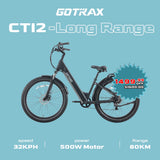 CTI2 Long Range Electric Bike 27.5" 32KPH | 80KM Range