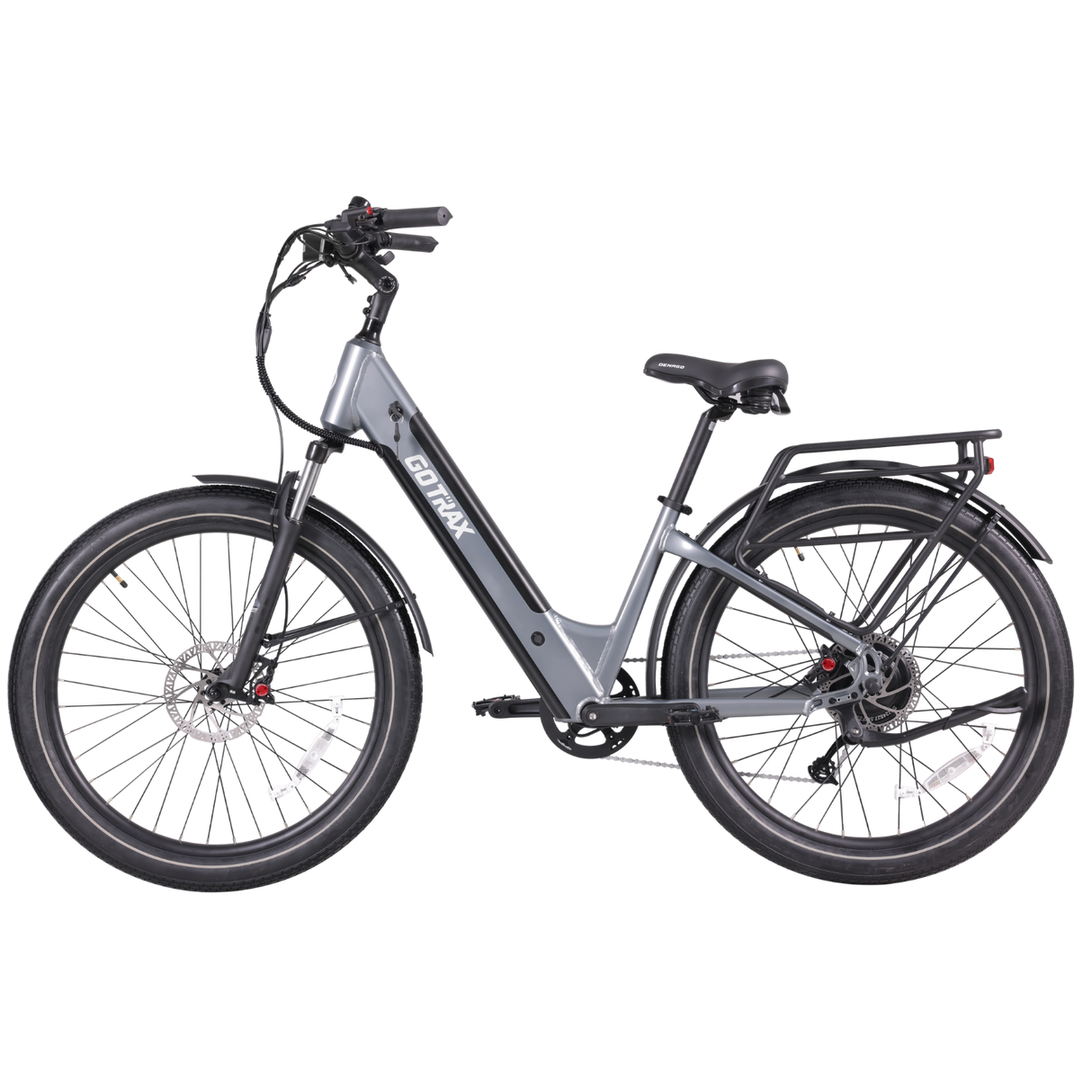 left-side view of Gotrax gray CTI3 electric bike