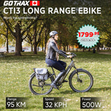 CTI3 Long Range Electric Bike 27.5" 32KPH | 95KM Range(🔥 Spring Sale)