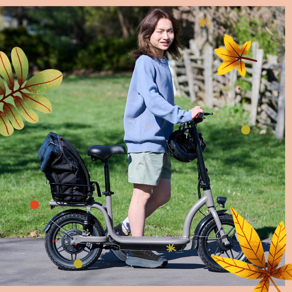 Flex Campus/Pro Foldable Electric Scooter with Seat 14"（🍂 Fall Sale）