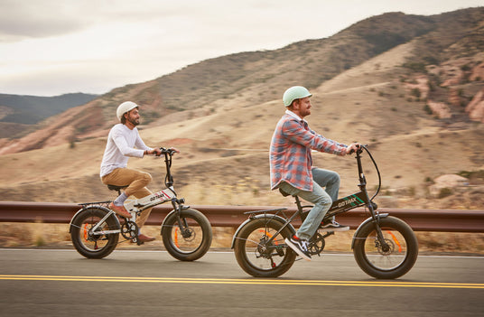 Riding Gotrax electric bikes with friends together