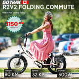R2V2 Foldable Electric Bike 20*3.0" 32KPH | 64KM Range(🔥 Spring Sale)