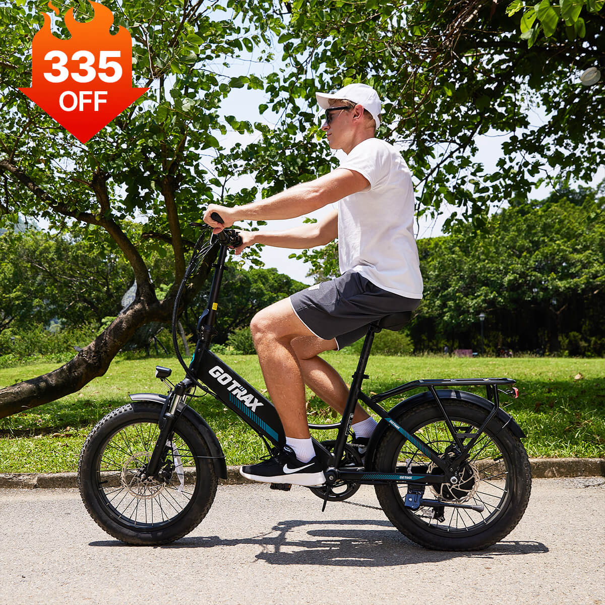 R2V2 Foldable Electric Bike 20*3.0" 32KPH | 64KM Range (🔥Summer Sale)
