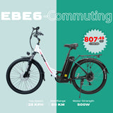 EBE6 Electric Bike 26" 25KPH | 80KM Range(🔥 Summer Sale)