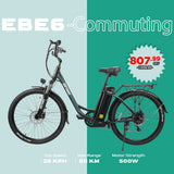 EBE6 Electric Bike 26" 25KPH | 80KM Range(🔥 Summer Sale)