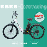 EBE6 Electric Bike 26" 25KPH | 80KM Range(🔥 Spring Sale)