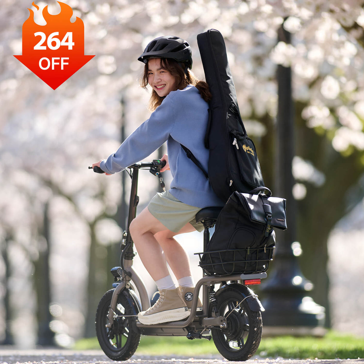 Flex Campus Pro Foldable Electric Scooter with Seat 14" 32KM/h | 40KM Range(🔥 Summer Sale)