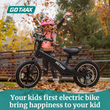 Vélo d'équilibre électrique à pneus pneumatiques pour enfants V14 14" 19 km/h | Autonomie de 25 km