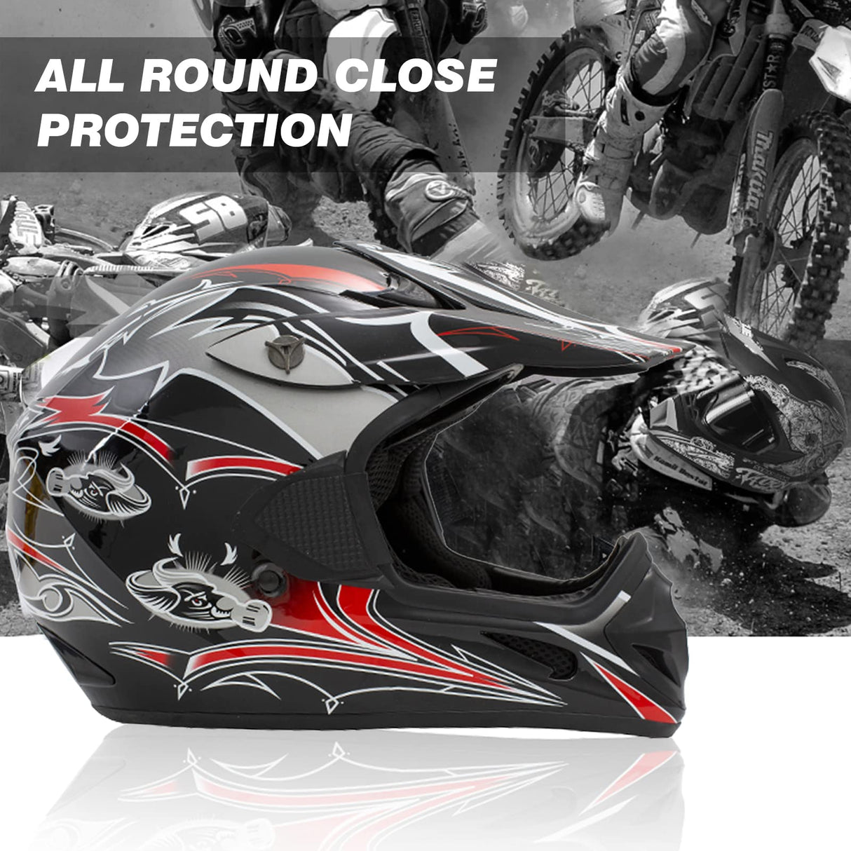 GOTRAX Full Faced Motorcycle Helmet