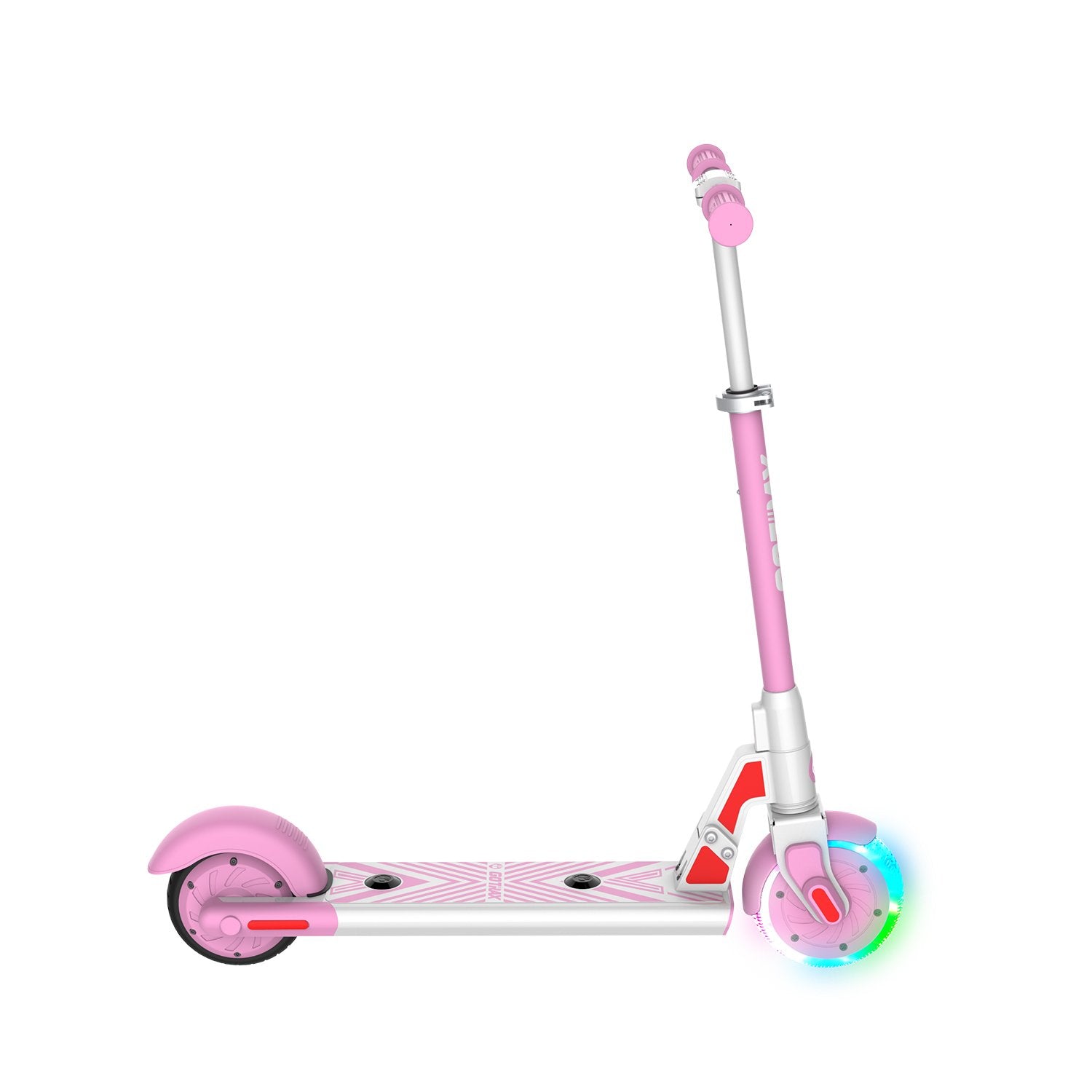 pink gks lumios electric scooter for kids side image