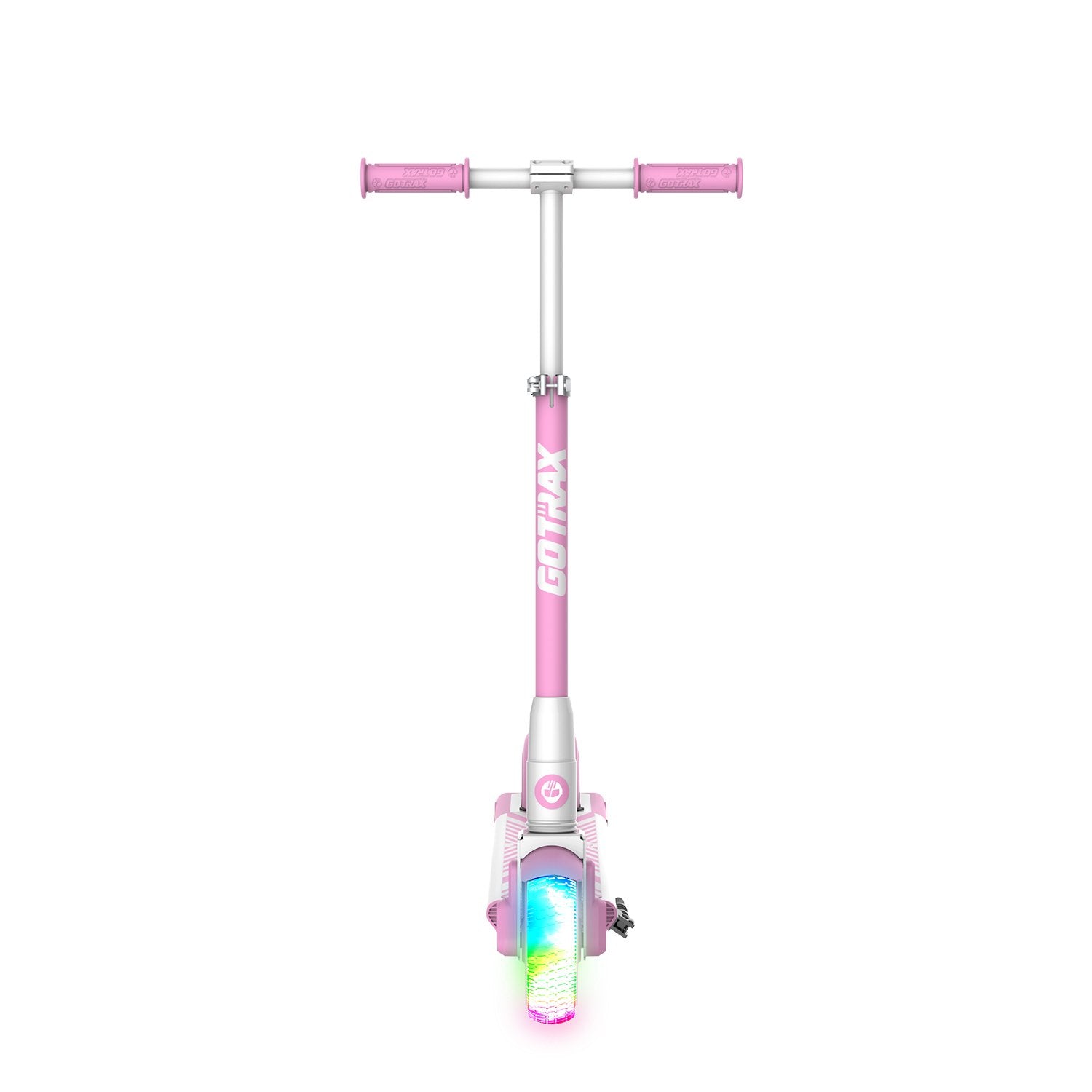 pink gks lumios electric scooter for kids front image